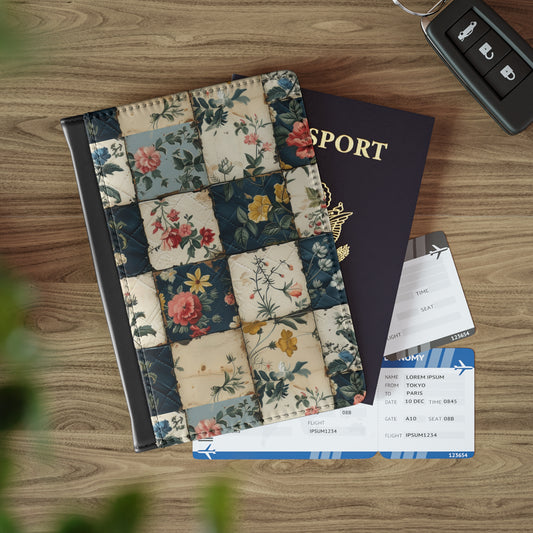 Whimsical Floral Patchwork Print Passport Cover: A Tapestry of Timeless Beauty