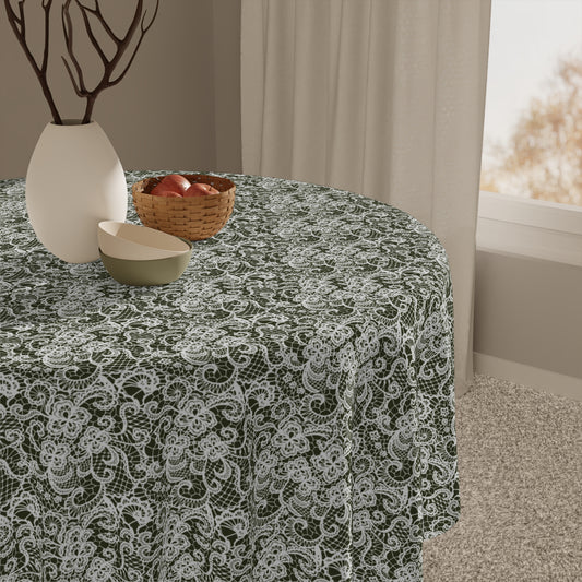 Green lace Print Tablecloth