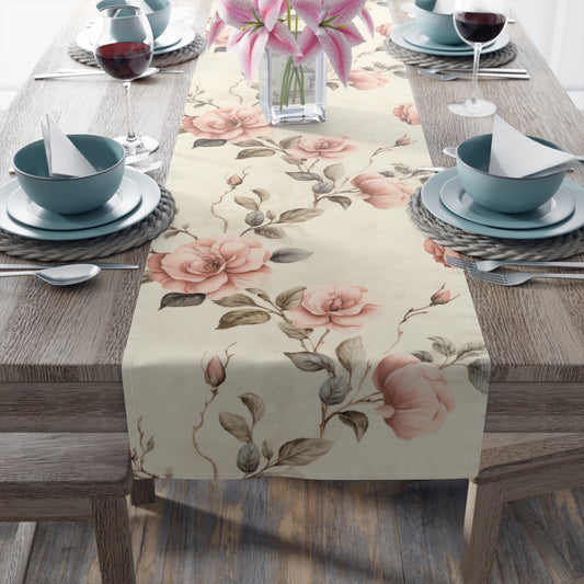 Vintage floral Table Runner (Cotton, Poly)