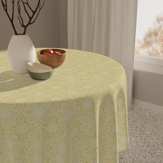 Yellow Floral Cottagecore Tablecloth