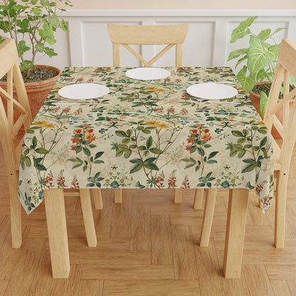 Vintage Wildflower Tablecloth - Cottage Garden Decor