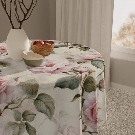 Vintage floral Tablecloth - Cottage Garden Decor