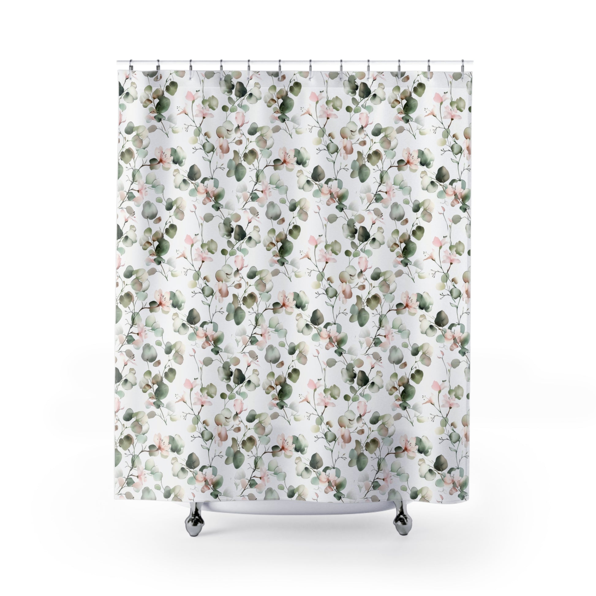 Eucalyptus Print Shower Curtains - Cottage Garden Decor