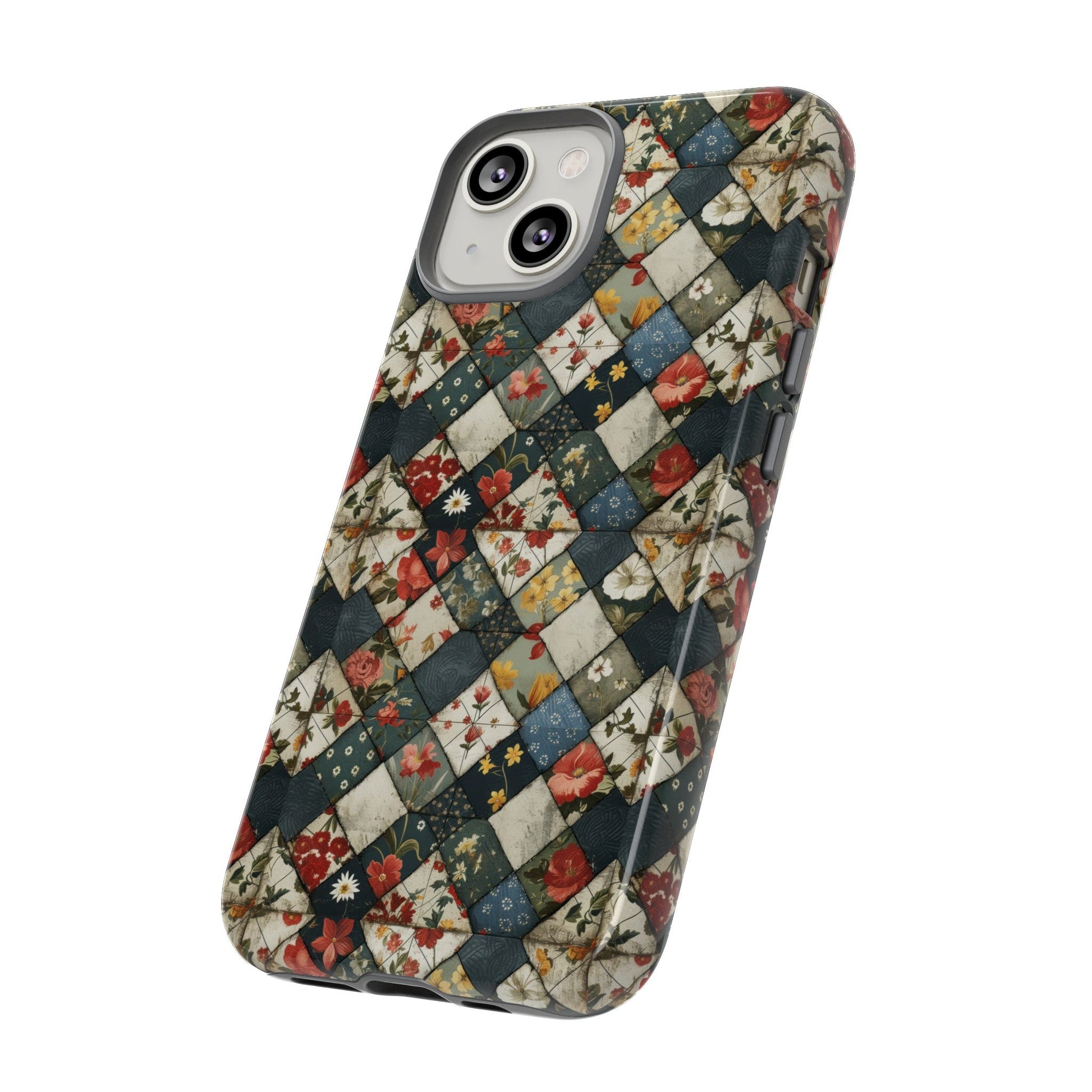 Floral Patchwork Print Tough Case V2 - Cottage Garden Decor