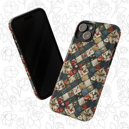 Floral Patchwork Print Tough Case V2 - Cottage Garden Decor