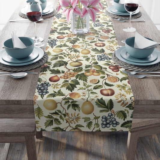 Cottagecore fruit print Table Runner - Cottage Garden Decor