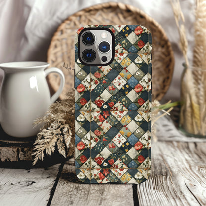 Floral Patchwork Print Tough Case V2 - Cottage Garden Decor