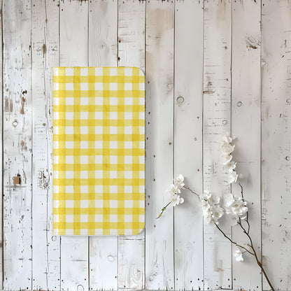 Bright and cheerful Yellow Gingham Flip Phone Case - Cottage Garden Decor