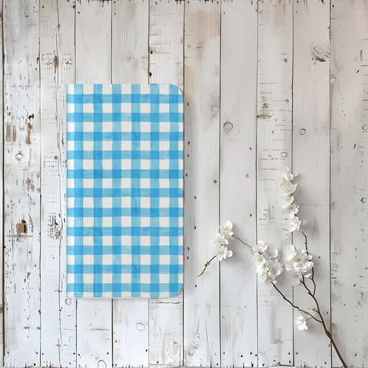 Gorgeous Light Blue Gingham Flip Phone Case - Cottage Garden Decor