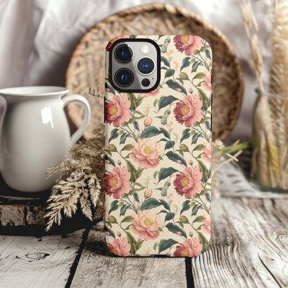 Vintage Floral Roses Tough Case - Cottage Garden Decor